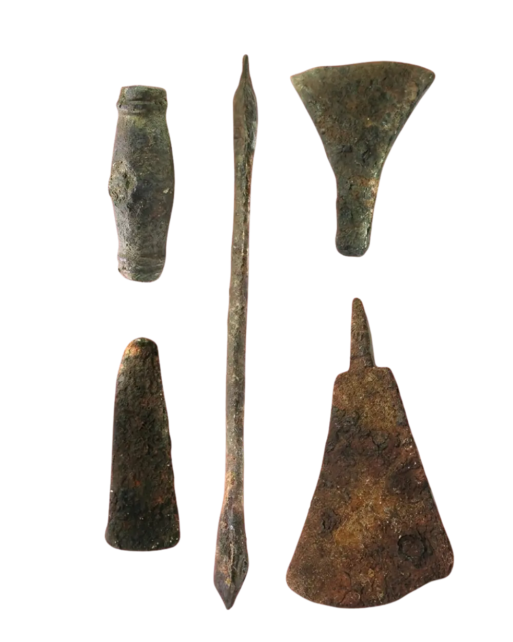 Traditional iron working and furnace fire